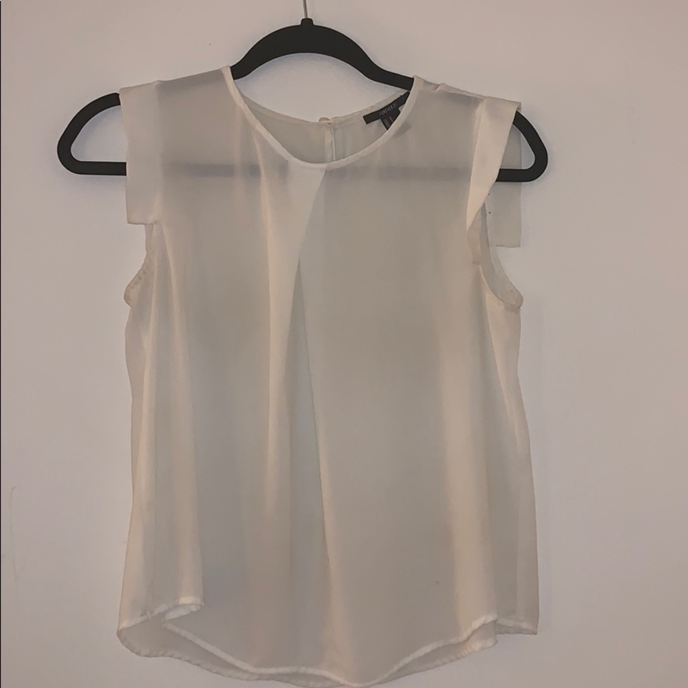 Classic White Sheer Blouse Size Small